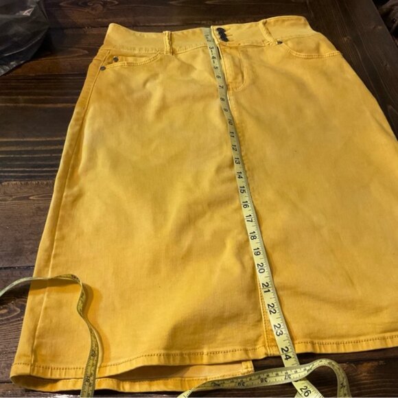 Yellow Denim Skirt - Picture 5 of 9